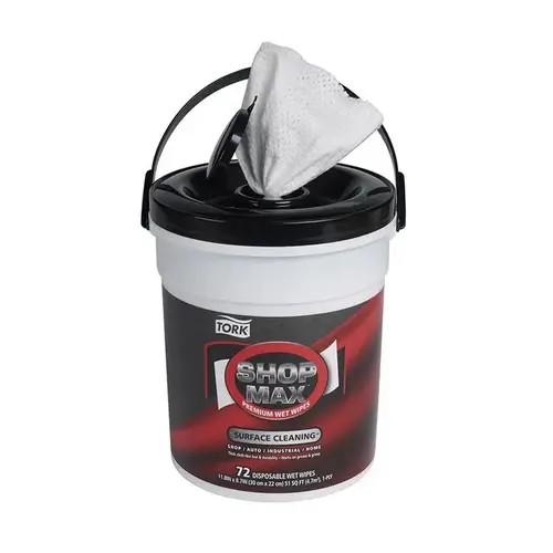 Self-Dispensing Multi-Surface Wet Wipe, 11.8 x 8.7 in, 72 Capacity, Plastic Bucket Packing White