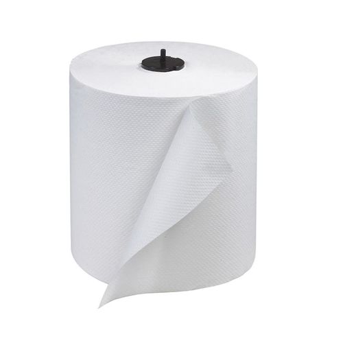 Hand Towel Roll, 7-1/4 in Dia x 700 ft L x 7.68 in W Roll, 1, Paper, White, 1 Plys - pack of 6