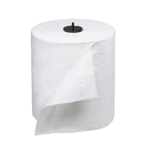 Hand Towel Roll, 7-1/4 in Dia x 525 ft L x 7.75 in W Roll, 1, Paper, White, 2 Plys