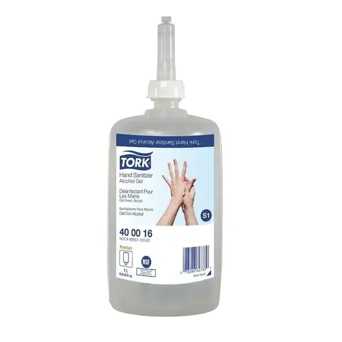 Tork 400016 Hand Sanitizer, 33.82 oz Bottle, Gel, Alcohol, Clear