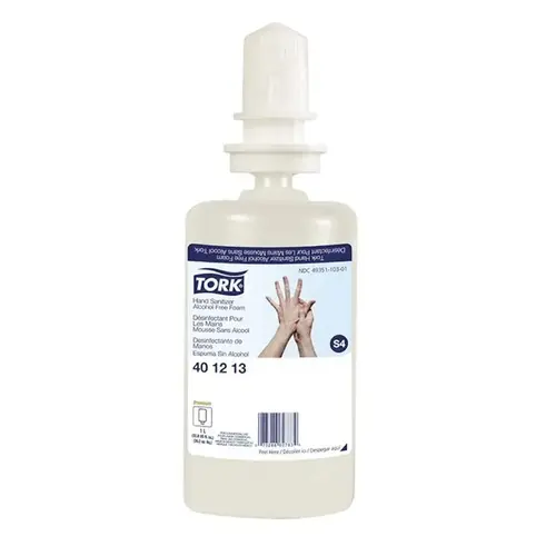 Alcohol-Free Foam Hand Sanitizer, 33.82 oz Bottle, Liquid, White, Odorless