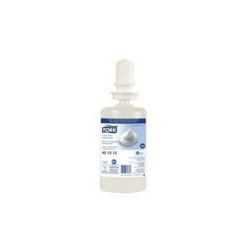 Tork 401212 Antibacterial Foam Soap, 1 L Bottle, Slightly-Hazy Liquid, Colorless, Characteristic