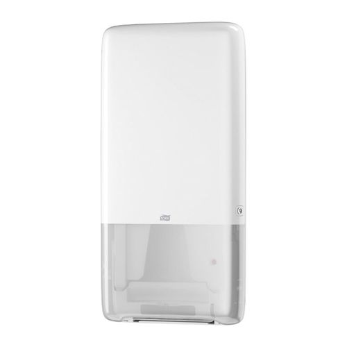 Dispenser, 4 in L x 28.7 in H x 14.6 in W, Plastic, White