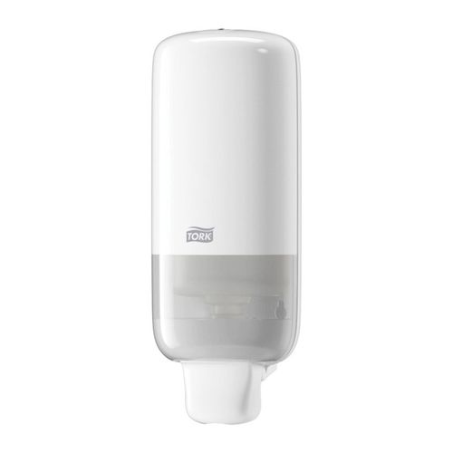 Manual Dispenser, 4..1 in L x 11.3 in H x 4-1/2 in W, Plastic, White