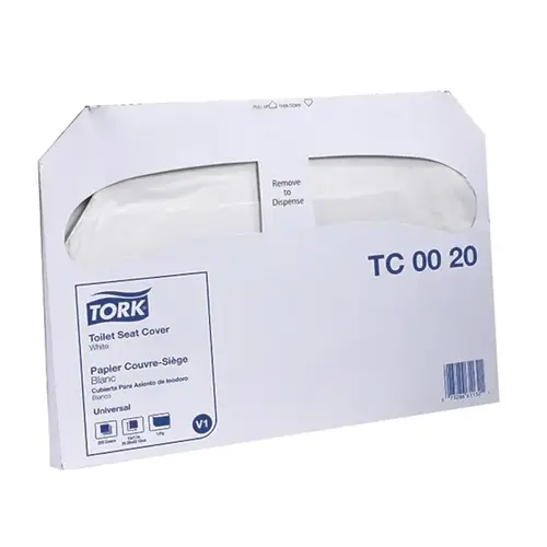 Tork TC0020 Toilet Seat Cover, 1 Plys White