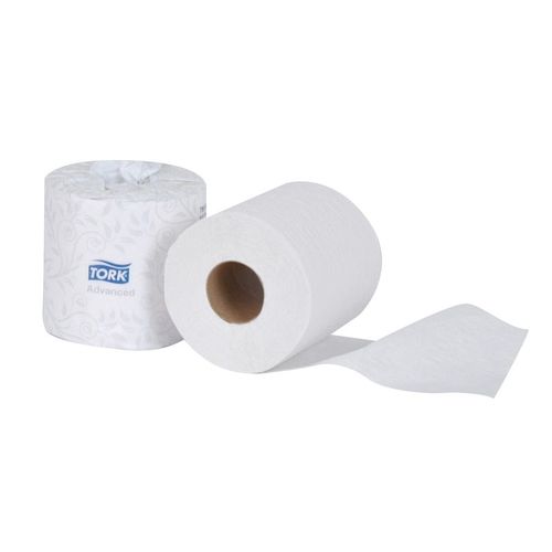 Tork TM6130 S Bath Tissue Roll, 4.35 in Dia x 156-1/4 ft L x 3.96 in W, 500, 2 Plys