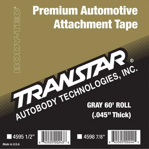 TRANSTAR 4595 Double Sided Premium Automotive Attachment Tape, 60 ft x 1/2 in x 0.045 in, Acrylic Foam Backing