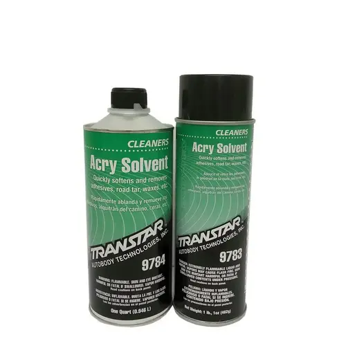 Acry Solvent Adhesive Cleaner, 1 qt Can, Clear, Form, Liquid