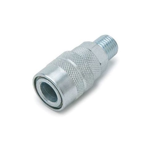 Industrial Style Air Line Coupler, 1/4 in, MNPT, Steel