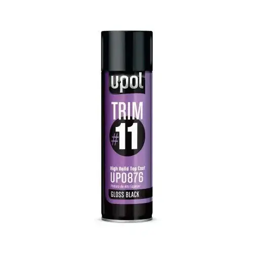 High Build Top Coat, 450 mL Aerosol Can, Stain Black, 48.4 sq-ft/Unit Coverage