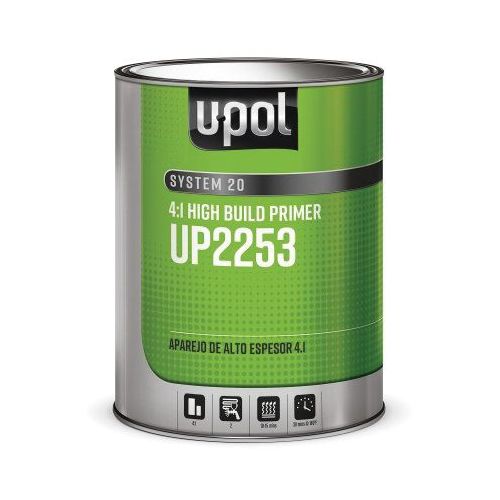 UP National Rule High Build Primer, 1 L Tin, White, 4:1 Mixing