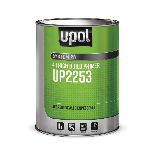 UP National Rule High Build Primer, 1 L Tin, Black, 4:1 Mixing