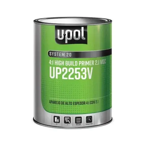 UP2251V High Build Primer, 1 L Tin, Gray, 4:1 Mixing