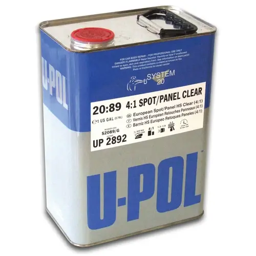 Spot/Panel Urethane Clearcoat, 1 gal Tin, High Gloss, 4:1 Mixing