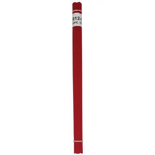 Welding Rod, 1/8 in Dia x 12 in L, Round, HDPE, Red