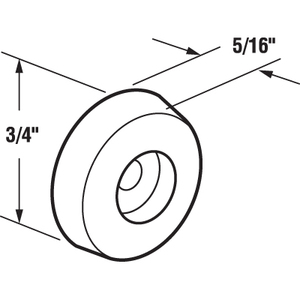 Crl M6119 Clear 3 4 Shower Door Bumper