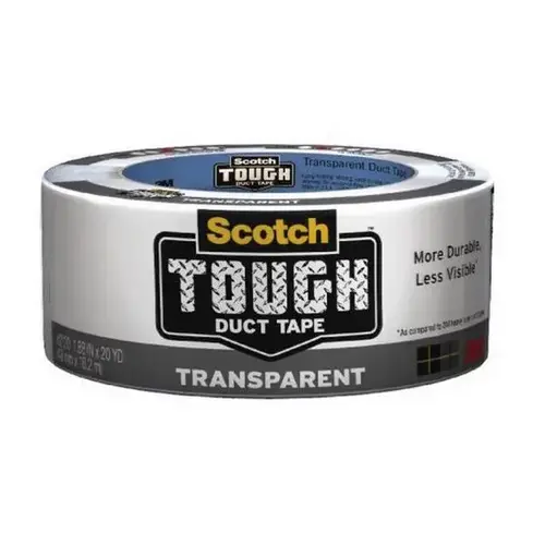 SCOTCH 98011 2120-A Series Tough Duct Tape, 20 yd x 1.88 in, Transparent