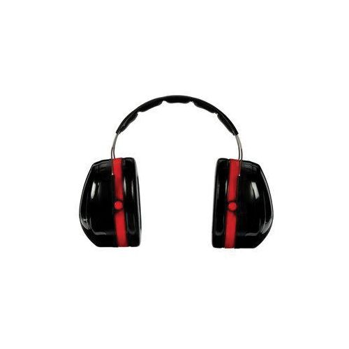 PELTOR H10A Earmuff, 30 dB Noise Reduction Rating, ABS, Black/Red