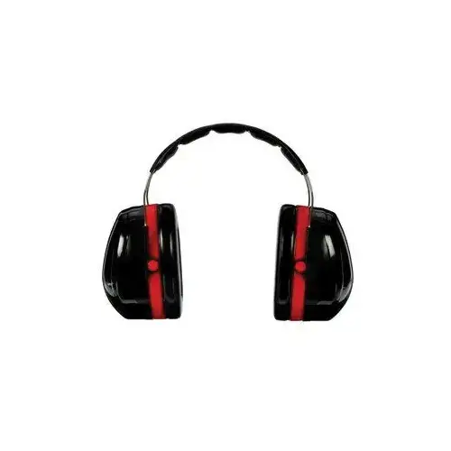 Earmuff, 30 dB Noise Reduction Rating, ABS, Black/Red