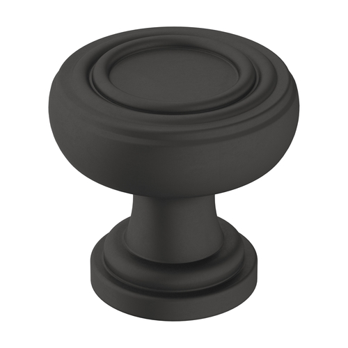 Ville 1-1/8" Diameter Cabinet Knob Matte Black Finish