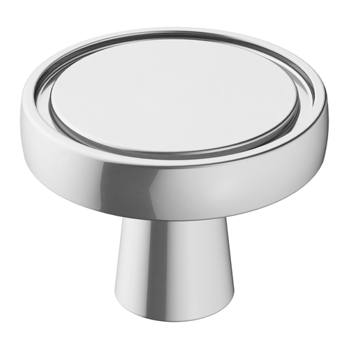 Destine 1-3/8" Diameter Cabinet Knob Bright Chrome Finish