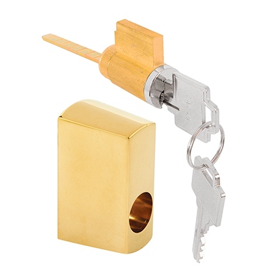 Brass Key Cylinder Housing Kit with 1-3/4" Screw Holes