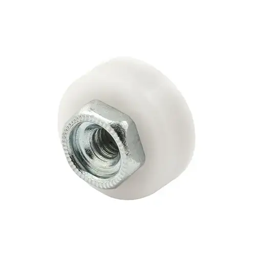 5/8" Nylon Ball Bearing Flat Edge Shower Door Roller with Threaded Hex Hub