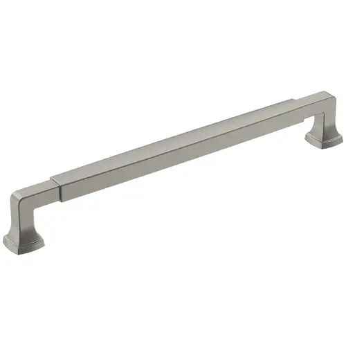 Stature 8-13/16" Center to Center Cabinet Pull Satin Nickel Finish