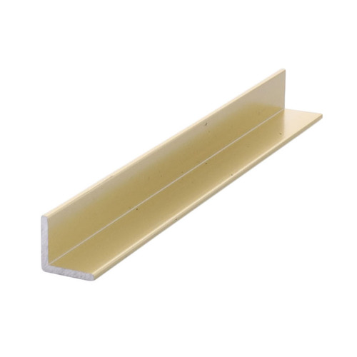 Brite Gold Anodized 1/2" Aluminum Angle Extrusion 144" Stock Length