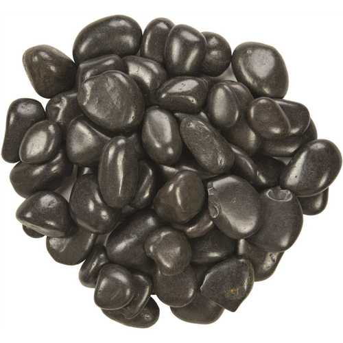 0.5 cu. ft. Per Bag Small (0.75 in. to 1.25 in.) Black Polished Bagged Landscape Rock 40 lbs. Bag (/Pallet) - pack of 55