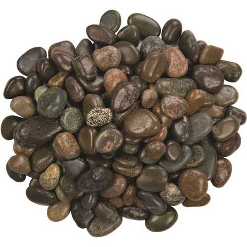 0.5 cu. ft. per Bag Small (0.75 in. to 1.25 in.) Mixed Polished Bagged Landscape Rock (40 lbs. Bag)