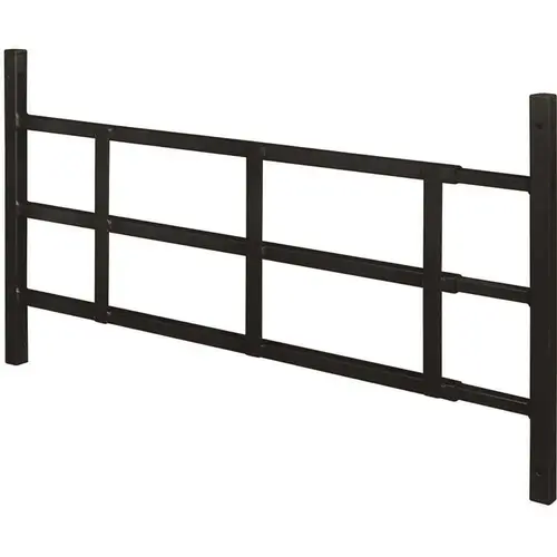 Segal S 4755 31 in. to 54 in. W x 16 in. H Carbon Steel Fixed 3-Bar Window Guard, Black