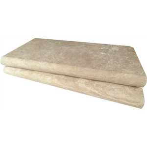 MS International, Inc LCOPTBEI1224HUFBR 12 in. x 24 in. Tuscany Beige Travertine Pool Coping (15- sq. ft./Pallet) - pack of 15