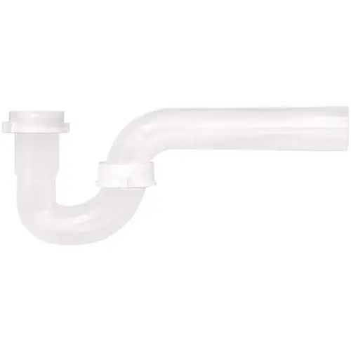 1-1/2 in. Clear Plastic Sink Drain P-Trap White