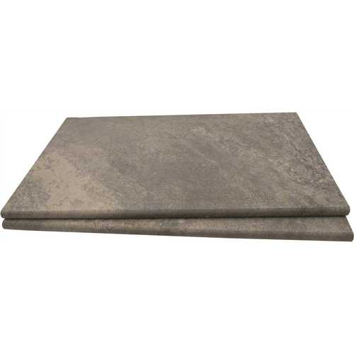 13 in. x 24 in. Quarzo Gray Porcelain Pool Coping (26-33 sq. ft./Pallet) - pack of 26