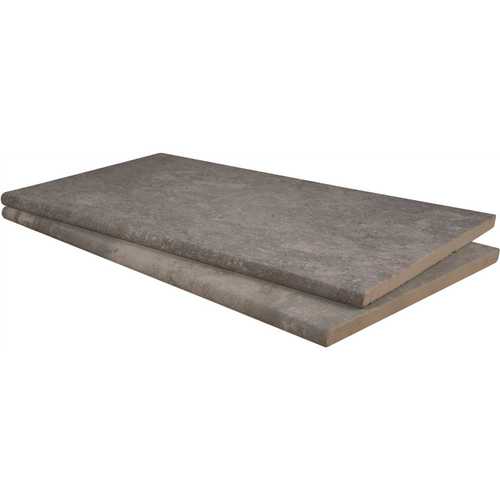 13 in. x 24 in. Argento Travertino Brown Porcelain Pool Coping (26-33 sq. ft./Pallet) - pack of 26