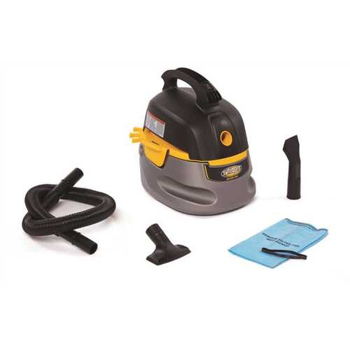 Stinger HD2025 2.5 Gal. 1.75-Peak HP Compact Wet/Dry Shop Vacuum with Filter Bag, Hose and Accessories