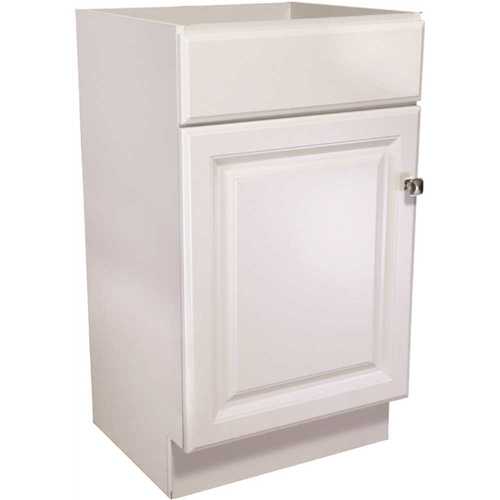 Wyndham 18 in. 1-Door Bath Vanity Cabinet Only in White (Ready to Assemble)
