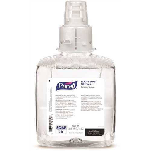 CS8 1200 ml Fragrance-Free Green Advanced Certified Foam Hand Soap Dispenser Refill - pack of 2