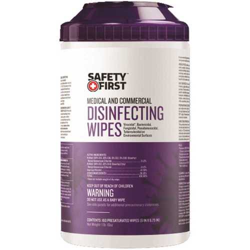 Medical and Commercial Disinfecting Wipes (80-Wipes per Pack, )