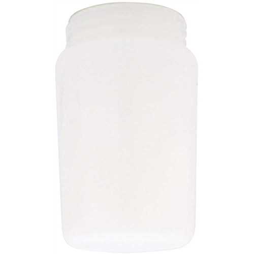 8-1/2 in. White Tapered Polycarbonate Threaded Neck Shade with 3-1/4 in. Thread and 4 in. Width
