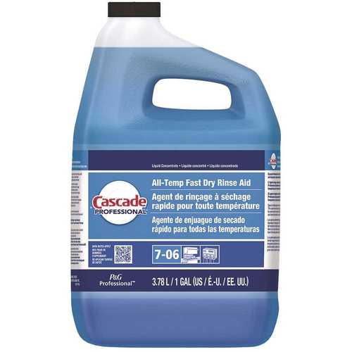 CASCADE 003700071186 Professional 1 Gal. Closed-Loop All-Temp Fast Dry Rinse Aid Dishwasher Liquid Concentrate Detergent