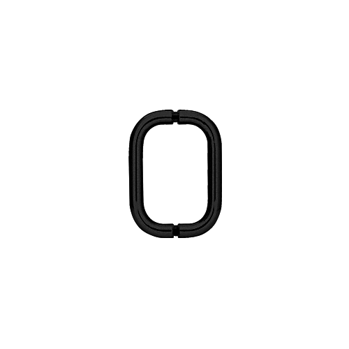 Black 6" Back-to-Back Solid 3/4" Diameter Pull Handles Without Metal Washers