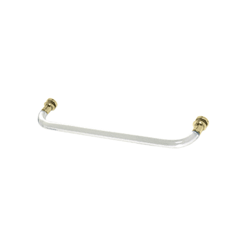 24" Acrylic Smooth Single-Sided Towel Bar with Polished Brass Rings