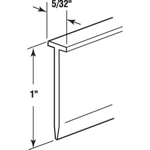 CRL M6211 Clear Shower Door Bottom 'T' Seal and Wipe