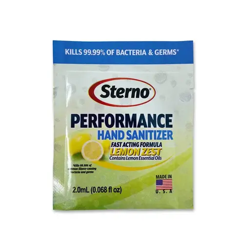 STERNO 20764 LEMON ZEST PERFORMANCE HAND SANITIZER