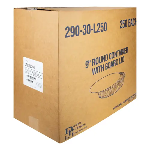 Durable 29030L250 9 INCH ROUND CONTAINER WITH BOARD LID