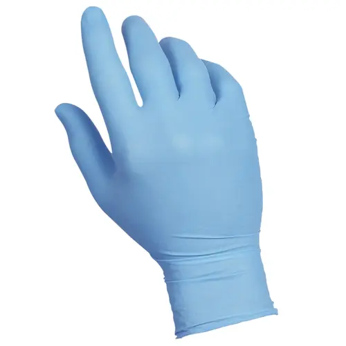 Handgards Powder Free Blue Vitrile Medium Gloves, 100 Each