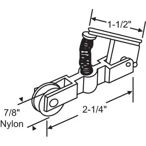 SCREEN DOOR ROLLER 7/8" NYLON PSR 30