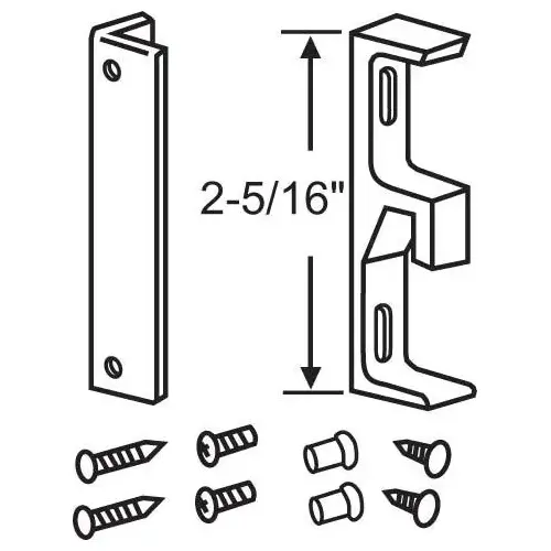 White Universal Strike Kit Zinc Die Cast